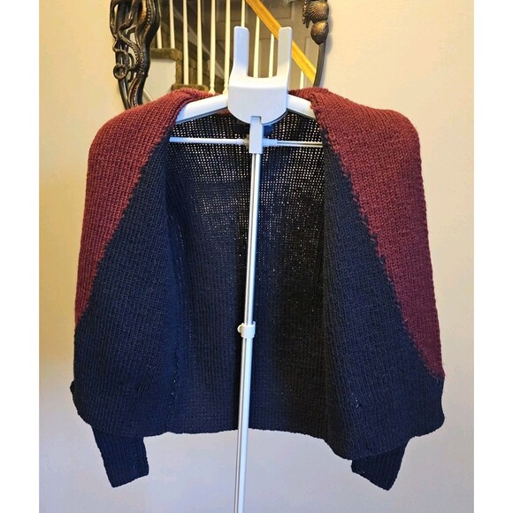 Vintage Ralph Lauren Hand Knit Wool Blazer Cardigan Womens M 90s Italy Sweater - Picture 3 of 6